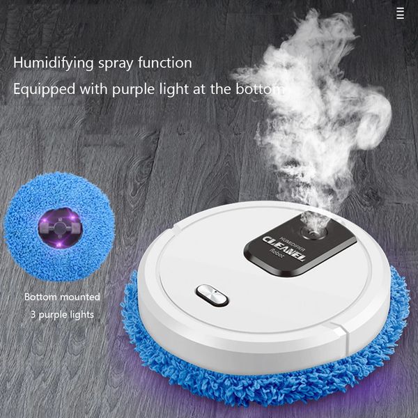 Smart Robot Cleaning Auto Home Sweeping Machine Máquina de esfregaço preguiçoso Robótico USB Cleaner Portable Electric Sweeper 240408