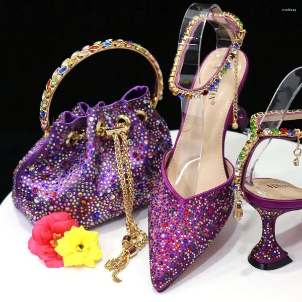 Vestido tênis cutacos como charmoso e combinação de bolsas com púrpura vendendo mulheres italiano para casamento de festa!HTG1-6