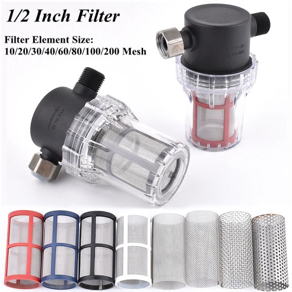 Heizung 1/2 Zoll Gartenwässer Filter Aquarium Fischtank Männlicher Gewinde zu weiblichen Fadenverunreinigungen Vorfilter -Haushaltswasserrohr -Sieb