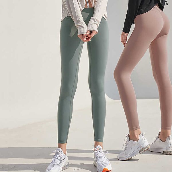 Lulemen top pantaloncini senza imbarazzanti pantaloni da yoga nuda nuda pantaloni da donna elastico pantaloni di fitness sport elastici di fitness femminile