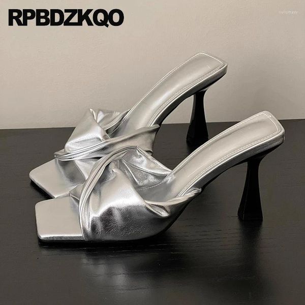 Pantofole SCARPE STILETTO CHICE SCHETTO METALLICO SLIGHI DI PACCHIA PACCHE PUNCHE DONNA SEEP TENDE PERDERE TENDI