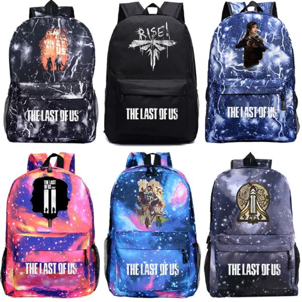 Mochilas The Last of Us Part 2 Backpack Teens Canvas School School Cartoon Anime Backpack Bookbag Ellie Imprimindo Mochilas Children Rucksack