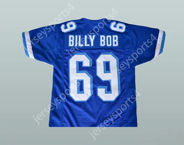 Custom Qualquer nome Número masculino Juventude/crianças Billy Bob 69 West Canaan Coyotes Jersey do time de futebol Blues Blues Top Stitched S-6xl