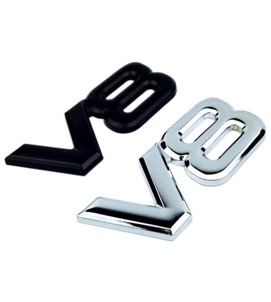 Çinko Alaşım Metal 3D V8 Motor Yer Değiştirme Araç Rozeti Çıkartma Krom V8 Emblem Logo Çıkartma V8 Otomobil Araç Çıkartma Rozeti Styling2912903