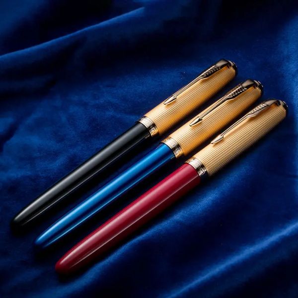 Pens Jinhao Classic Fonte Pen Igreja Romana Versão da Igreja Escura 616 Jóias de caneta de caneta Vinho azul vermelho