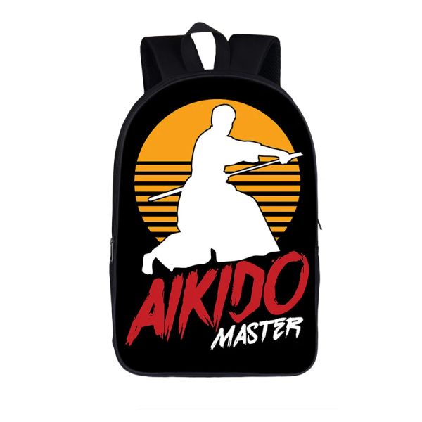 Bolsas legais Arte Marcial Judô Taekwondo Mochilas para meninas adolescentes garotos karatê aikido para crianças bolsas escolares homens viajam mochila