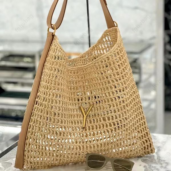 Borsa di design della cannuccia estiva Borsa per la spesa intrecciata di alta qualità Scavatta per spalle da spalla borse da uomo borse da uomo Eleganti borsetta eleganti borsone grossi grossisti