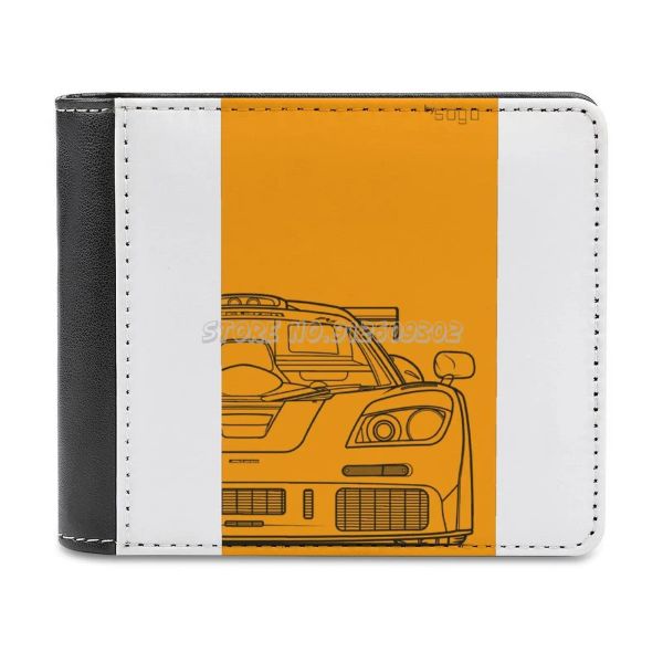 Carteiras McLaren F1 LM da carteira de couro masculino Carteira de luxo Carteira de carteira masculina Vista de carro Riz Riz Racing Racing F1 Engin