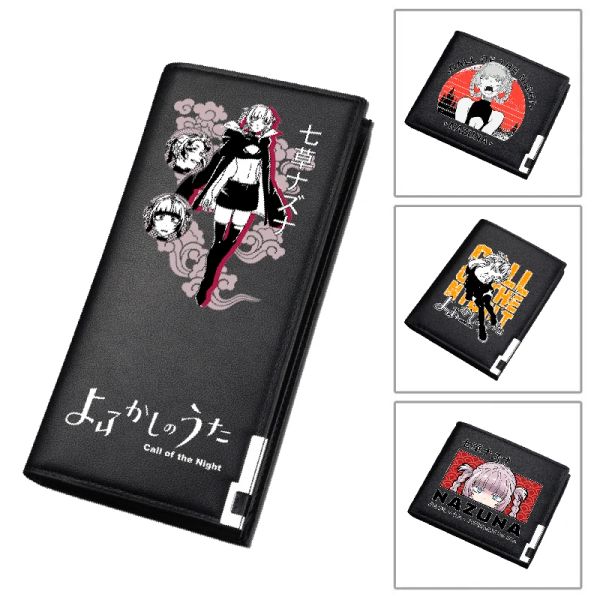 Brieftaschen Call of the Night Cartoon Short Wallets süßer ID -Kartenhalter Anime Long Münzen Geldbörse Kawaii Geld Taschen Unisex Geld Clutch Bag