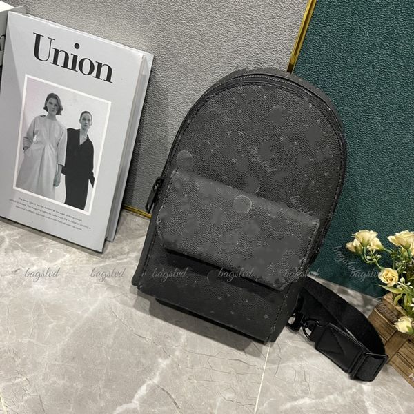 Bolsa de grife de grife masculino Mulheres Cross Cross Men Sling Bag Man Bag de luxo Bolsa de ombro de luxo Bolsa de couro de qualidade Bolsa mulher Retro Backpack Tampa frontal preta preta