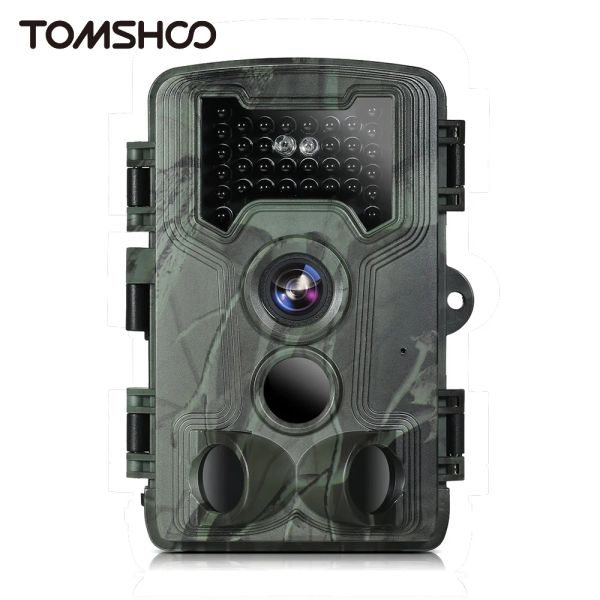 Telecamere Tomshoo 36MP 1080p Trail and Game Camera W Night Vision 3 Sensori PIR IP66 Moto impermeabile Camera da caccia a infrarossi