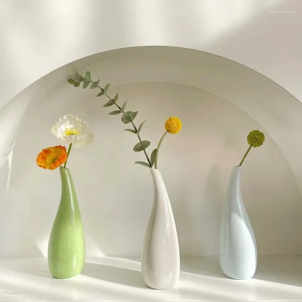 Вазы ins nordic ceramic vase сухой цветок расположение гостиная столовая обеденное стол дома декоративные предметы гидропонные