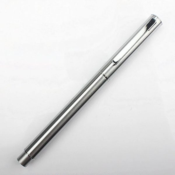 Pens Hongdian Silver Business Office Extra Fine 0,4 mm Nib Pen Pen Student Stationery Forniture Ink Calligraphy Penna
