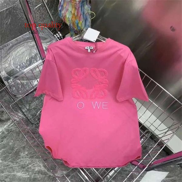 Designer Women's T-shirt Nuovo popolare logo ricamato ricamato sciolto a metà lunghezza casual comodo versatile a maniche corte per Summe 8526