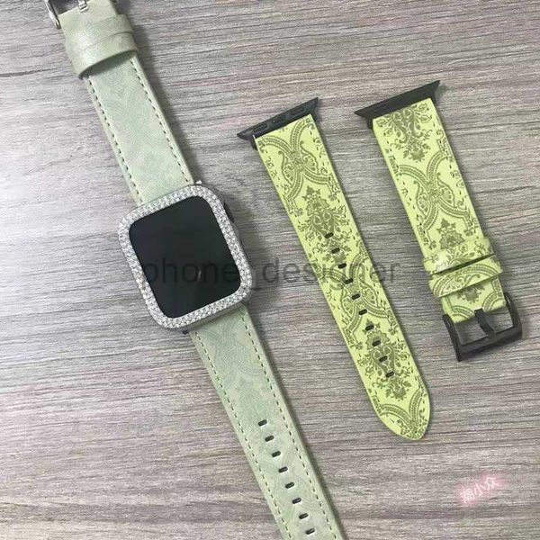 Accessori Designer Watch Bande di orologi Lettera a modella G Apple Watch Strap 44 45 42 41 40 38 49 mm PU PETH PU PER SERIE DOMENA DOMENA SERIE 8 7 SE 6 5 4 2 1 Canda di guardia HH7262