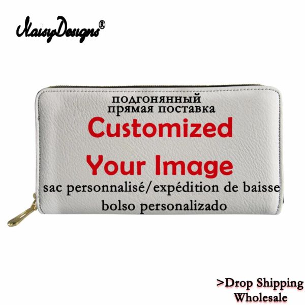 Portafogli 3d immagine personalizzata donne portafogli ragazze borsette con cerniera design unico disegni di belle signore pubblica