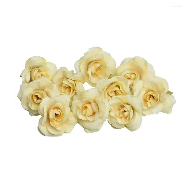 Fiori decorativi 50pcs home fake artigianato rosa portatile leggero artificiale fiore di stoffa da festa mini decorazione del matrimonio fai -da -te floreale