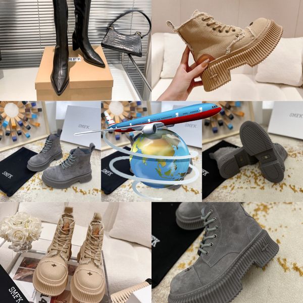 2024 Designer Boots Populäre Trendy Women Booties Boot luxury Soals Frauenparty dicke Absatzgröße 35-40 Chunky Wanderwander