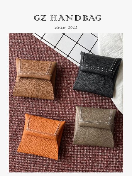 Bolsas de couro genuíno bolsas de moeda pequenas bolsas minimalistas mini -dinheiro bolsa de luxo unissex wallet famosa marca sólida bolsa de mudança sólida