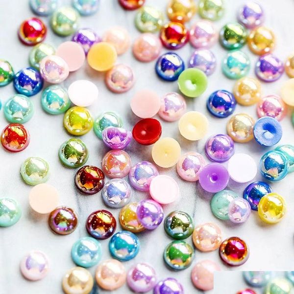 Perline 4mm/5mm 10000/5000pcs Colori semplici/ab Ab per perle rotonde per perle piatte di scrapbooking abbellimento artigianato Delivery Delivery Delivery Delivery Dhodm Dhodm