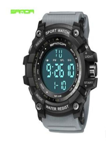 Marke Sanda Men039s Uhren schauen Sie die koreanischen Version der Women039s Fashion Electronic Watches Sports LED Uhren4592834