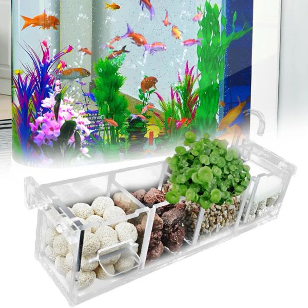 Erwärmen praktischer Aquariumreiniger Neuheit Roundauslass Acrylfischtank Aquariumreiniger Filter Fischtank Filter Purify Wasser reinigen