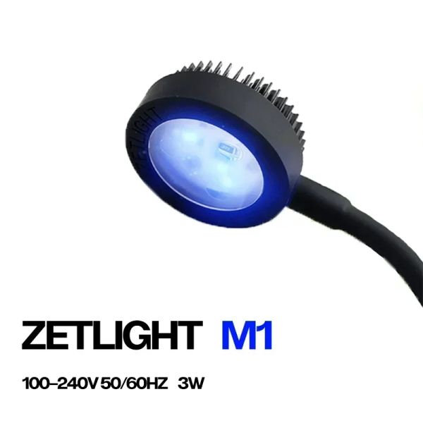 Akvaryumlar Zetlight LED lamba M1 LED tam spektrum nano küçük akvaryum balık tankı deniz suyu tuzlu su deniz mercan resif led ve bitki ışığı