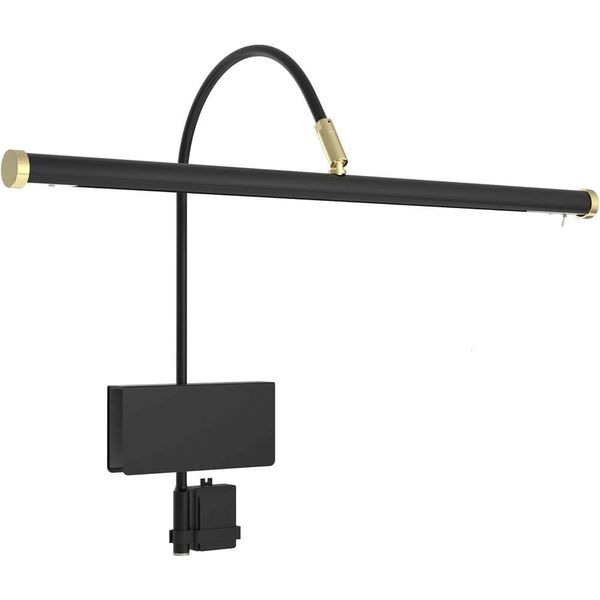 Elegante verstellbare schwarze Grandpiano -Lampe mit Messingakzenten und dimmbarem LED -Licht - perfekt zur Verbesserung Ihres Klavierspielerlebnisses - GPLED19D