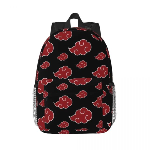 Bolsas personalizadas Cloud Red Cloud Japão Anime Mochilas Homens Mulheres Casual Bookbag para College School Akatsukis Bags