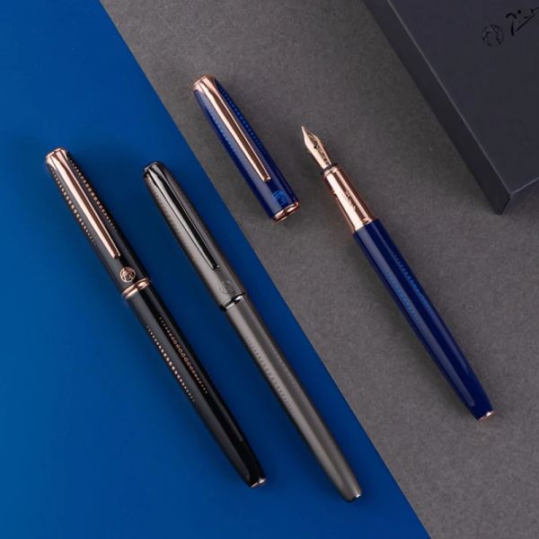 Pens Picasso (Pimio) 916 Malage Luxury Metal Fountain Pen mit einem Konverter -Tinten -Schreibgeschenkschreiber für Büroschulen stapreibend