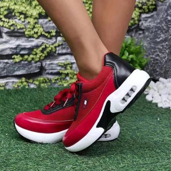 Sapatos casuais 2024 Moda Wedge Platform Sneaker Outdoor Plus Size Size Luxury Women Basketball Zapatillas de deporte