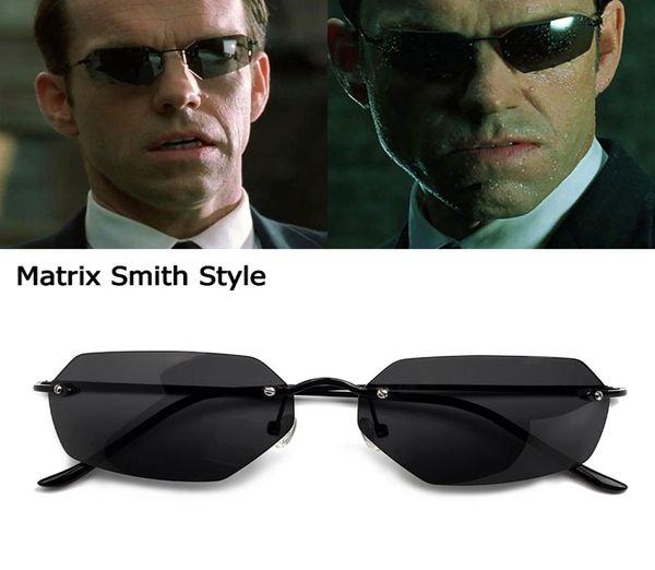 Clássico vintage The Matrix Agent Smith estilo polarizou óculos de sol Men, conduzindo design de moda de forma de sol. 6996375