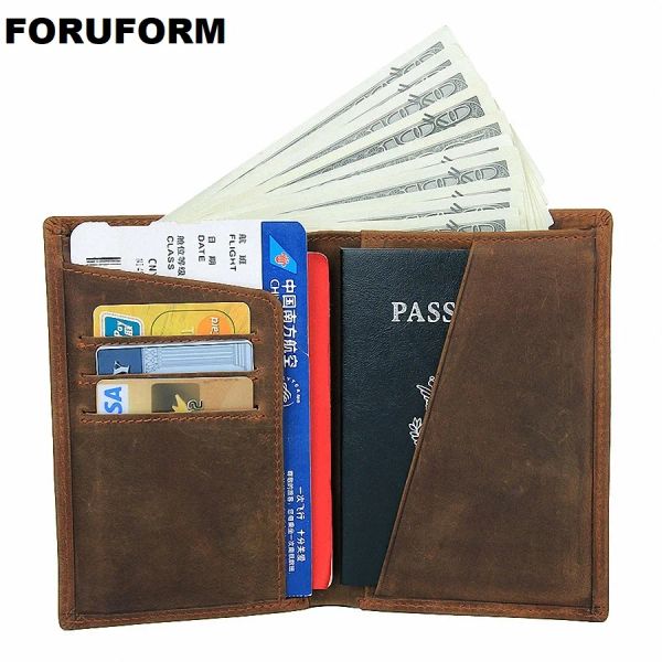 Titulares de passaporte tampa unissex rfid de alta qualidade cartões de couro genuíno portador passaporte titular multifuncional 3 cores de passaporte estojo