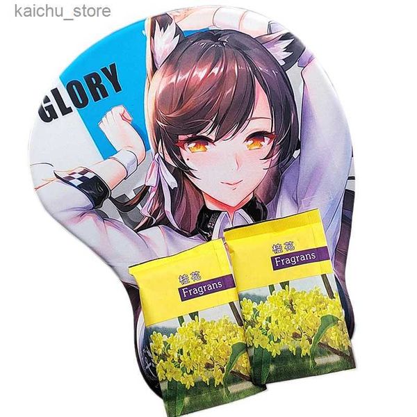 Mouse Pads Handgelenk ruht Anime sexy nacktes Mädchen 3d Big Boobs Gaming Maus Pad League of Legends Genshin Impact Azur Lane ijn atago Brust Handgelenk Ruhmatte Y240419