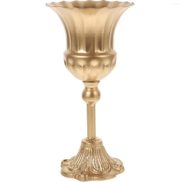 Vasen dekorieren Blumenbehälter Banketttisch Dekorationen Hochzeitstafel Vase Eisen Vintage Metallboden