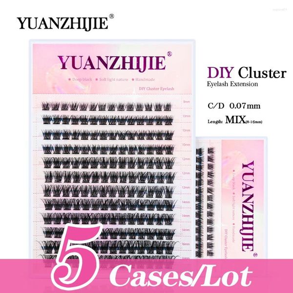 Cílios falsos yuanzhijie diy segmentado maquiagem natural parecendo pequeno e grande diabo acessórios delicados feitos à mão