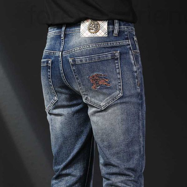 Мужские джинсы дизайнер осень и зимние джинсы Новые продукты, семейство B, высокая качественная корова, упругие брюки, упругие штаны, международная бренда HFVC
