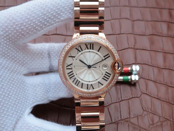 Relógios de alta qualidade femininos Designer Mulher Smart Diamond 33mm Automático Relógio à prova d'água mecânica Presente do dia dos namorados