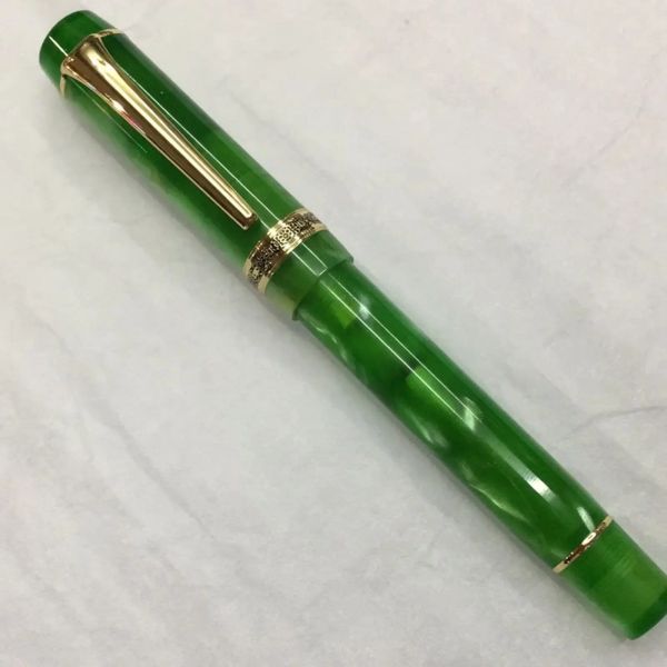 Pens kaigelu 316a acrílico celulóide caneta de caneta verde de belas cores escrevendo canetas de tinta com iridium ef/f/m nib clássico presente de presente
