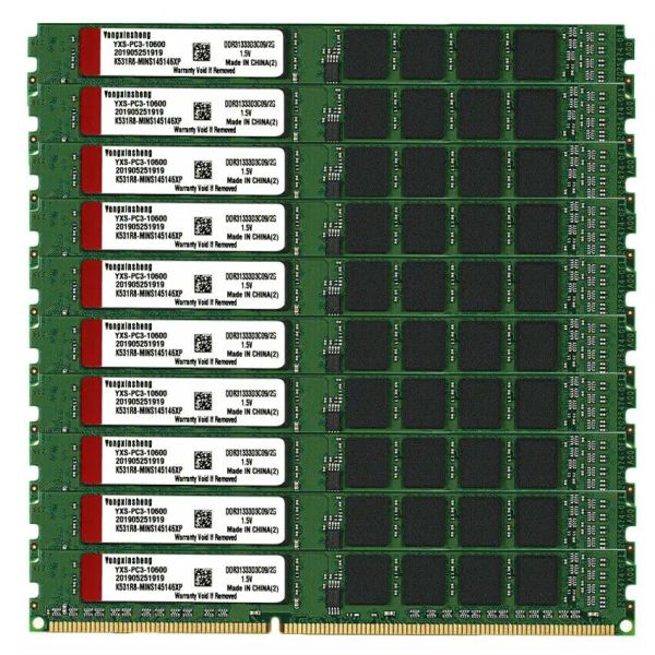 RAMS 20 GB (2 GB X 10) DDR3 RAM 1333MHz PC310600 Desktop Desktop 240 pin 1,5 V non ECC compatibile con Intel e AMD