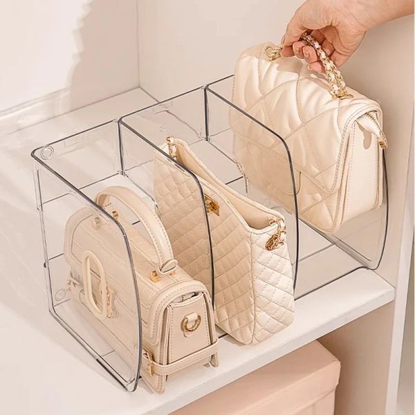 Taschen Handtasche Aufbewahrungsregal Transparent Partition Board Bag Display Regalschrank gestapelt Schrank Handtasche Geldbeutel Organisatoren Rack Rack