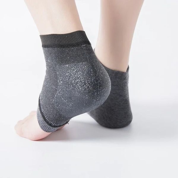 1 пара новых гелевых носков на каблуке Влажные спа -гель -носки для ног по треску