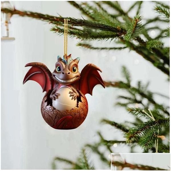 Decorações de Natal Árvore Pingententes Dragão Ornamento