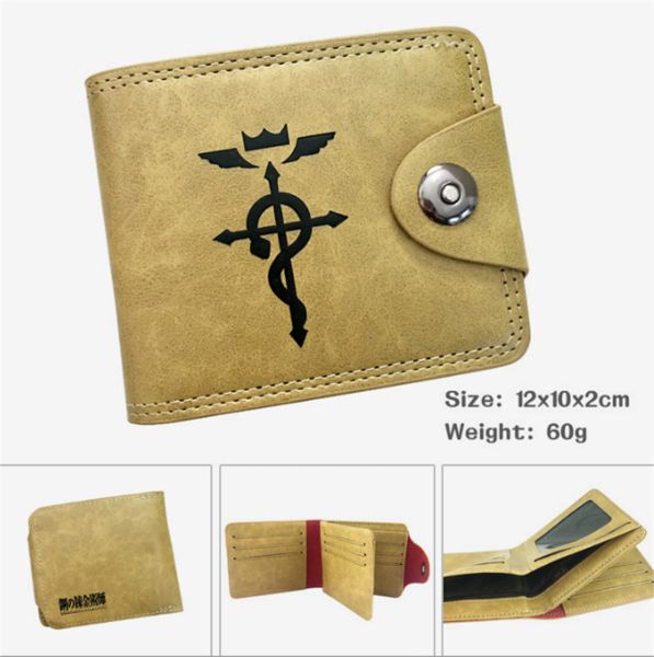 Portafogli anime fullmetal alchemist logo goffossing wallet snap boys boys borse borse