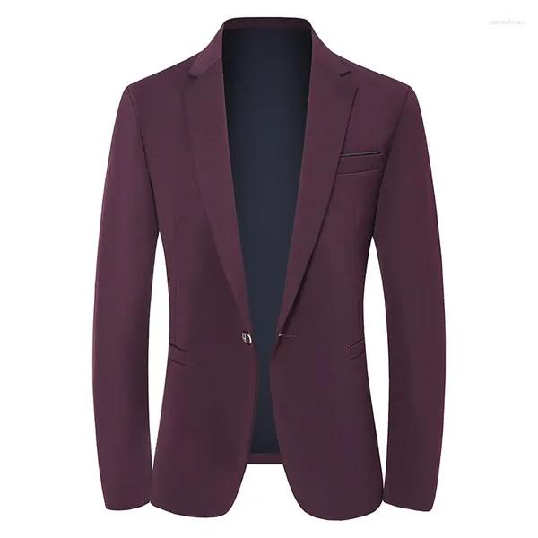 Ternos masculinos Men Terne Blazers Jackets Spring Autumn Color Solid Casual Casual Business Wear formal Slim Fit