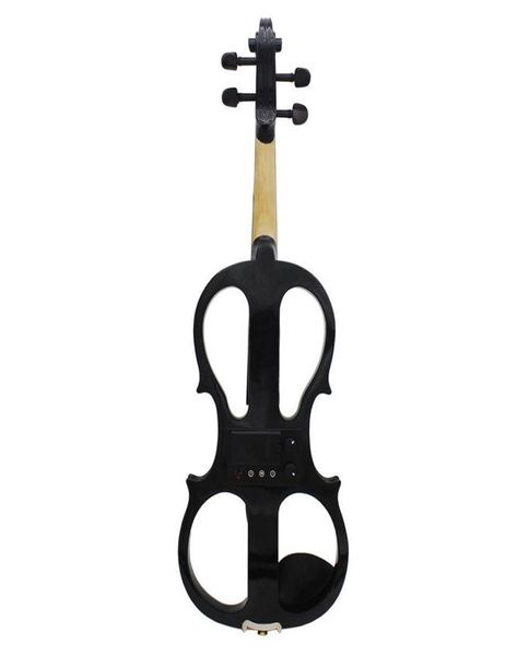 Violino di violino elettrico in mapero in legno 44 con raccordi per le cuffie per cavi Black4825283 Black4825283