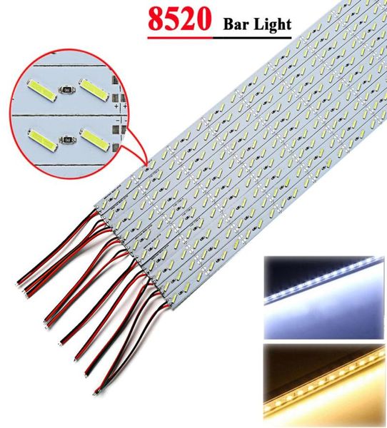 Светодиодная полоска Light 1M SMD 8520 Супер яркий жесткий жесткий батончик DC12V 72 Светодиоды Алюминиевая белая Color3704495