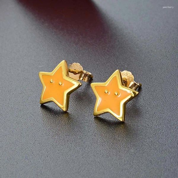 Orecchini per borchie Fashion Simple Small Cinge Ear Studs 925 Sterling Silver Star Star for Women Girls Ladies Gift Drop