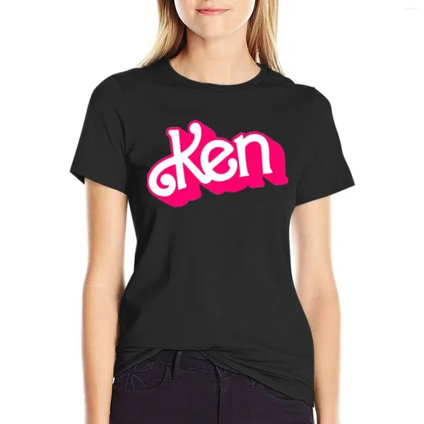 Polos femminile Ken Ken Logo T-shirt camicie strette per donne bianche t nero