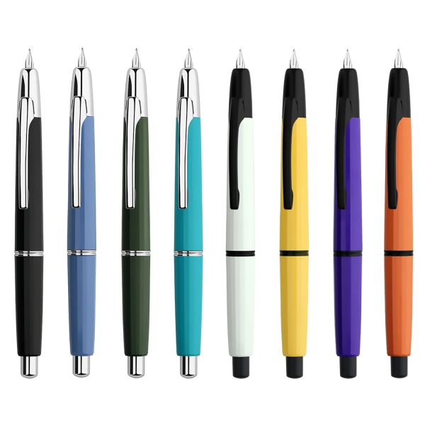 Pens Majohn A2 Pressa Penna stilografica Extra fine, penna a inchiostro a resina a scomparsa con set di penne da scrittura convertitore